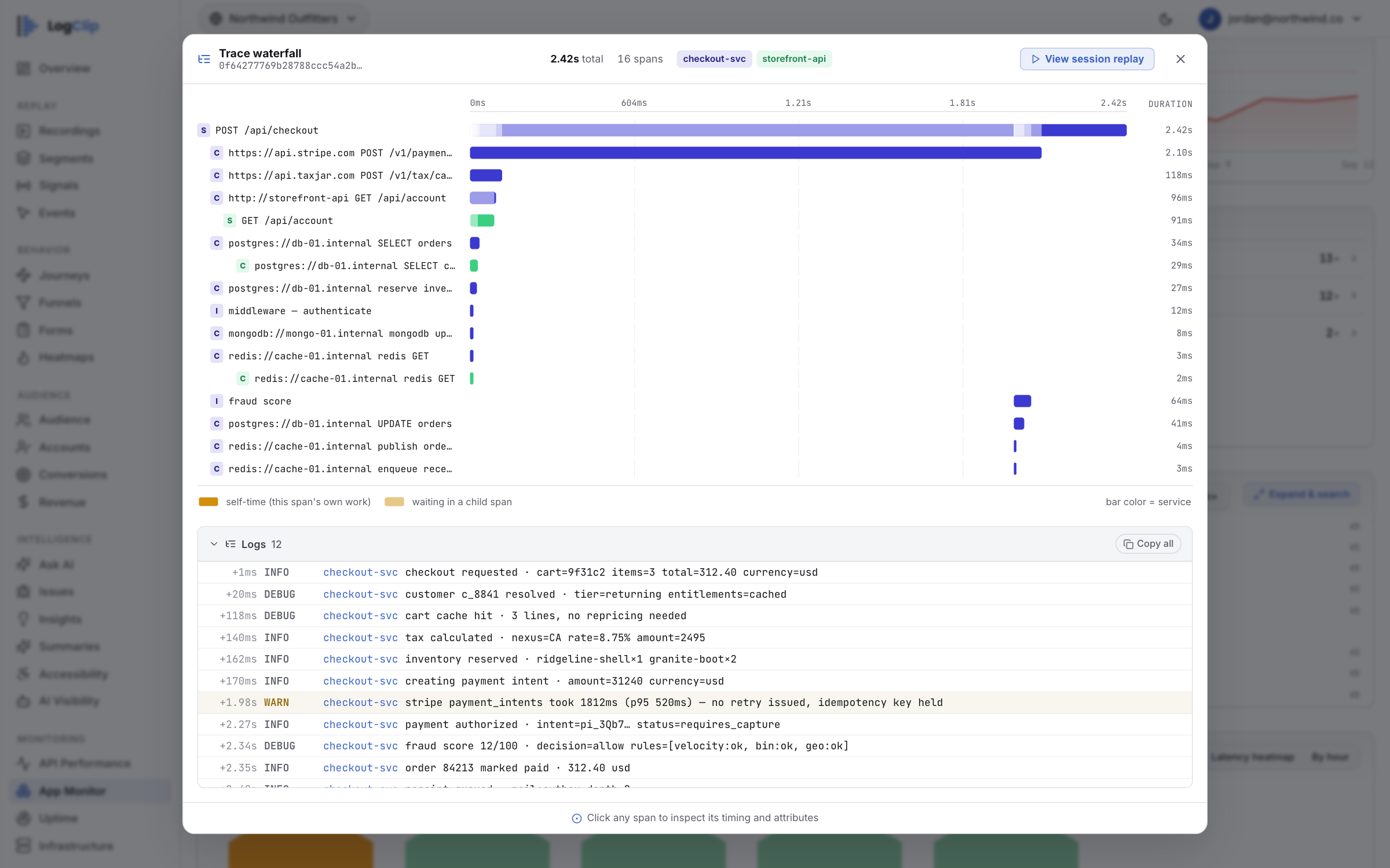 Log Management in the LogClip console