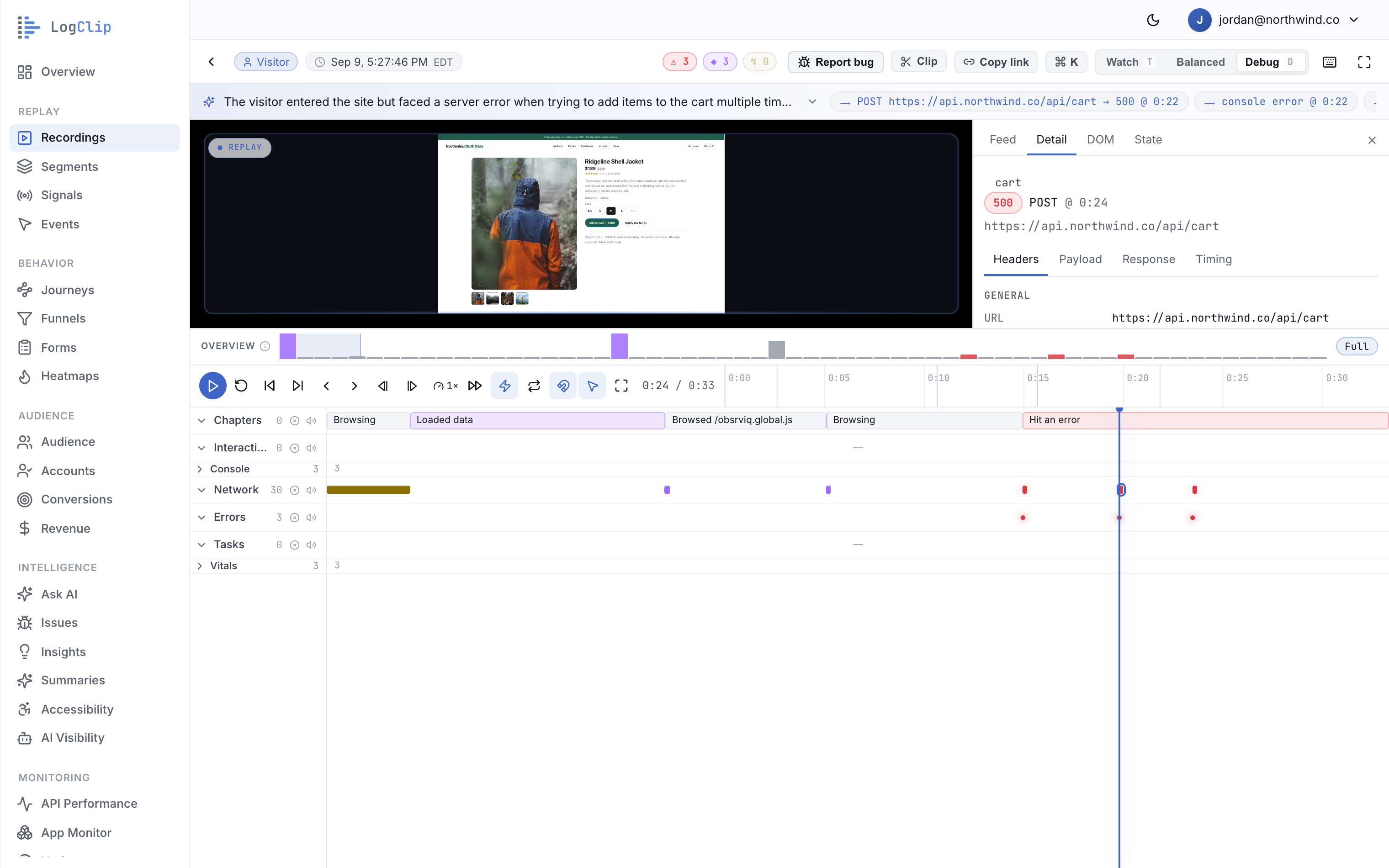 Session Replay — Three ways to watch — Debug